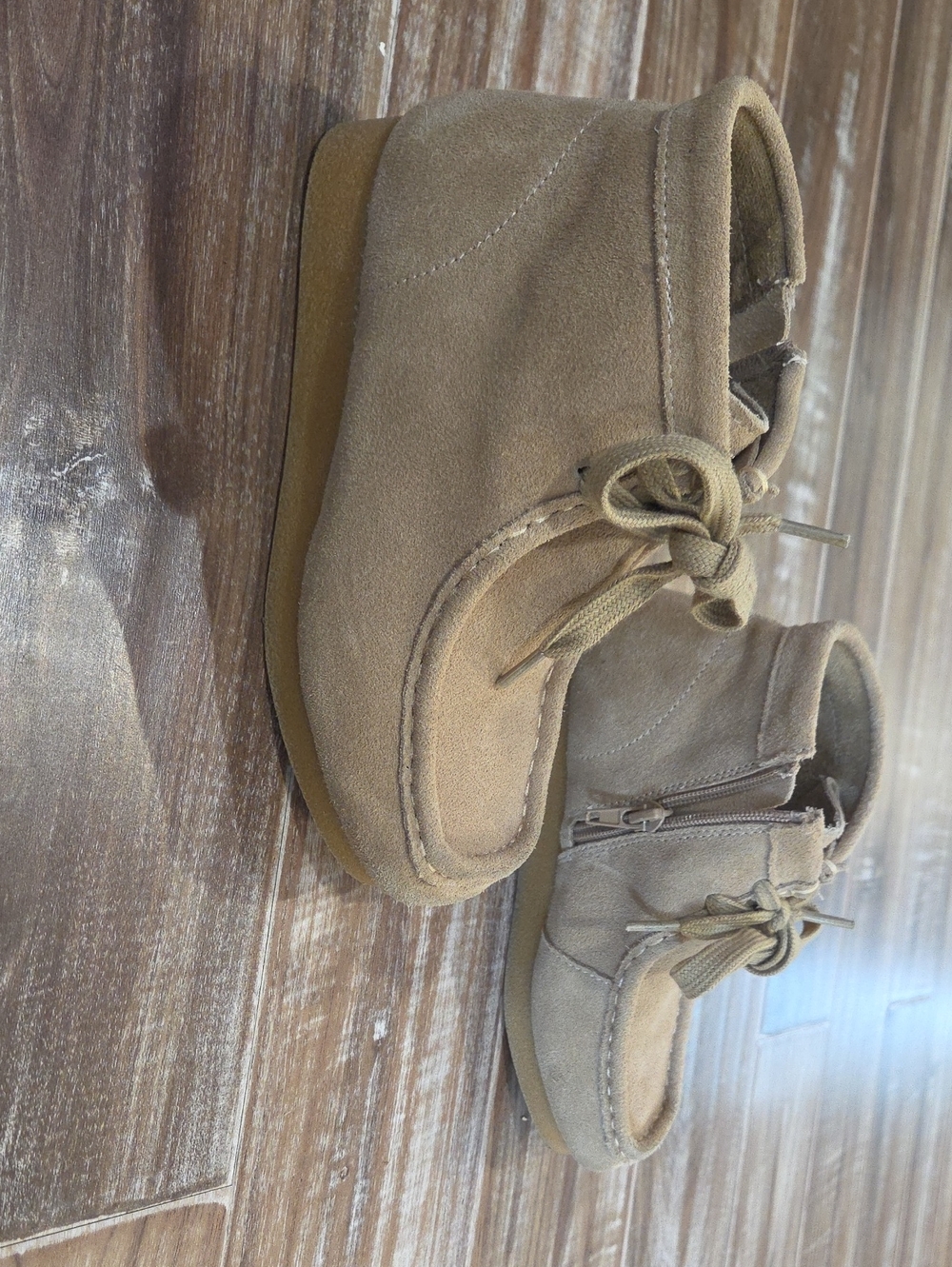 Little Kids Size 1 Wally Suede Ankle Boots - Tan